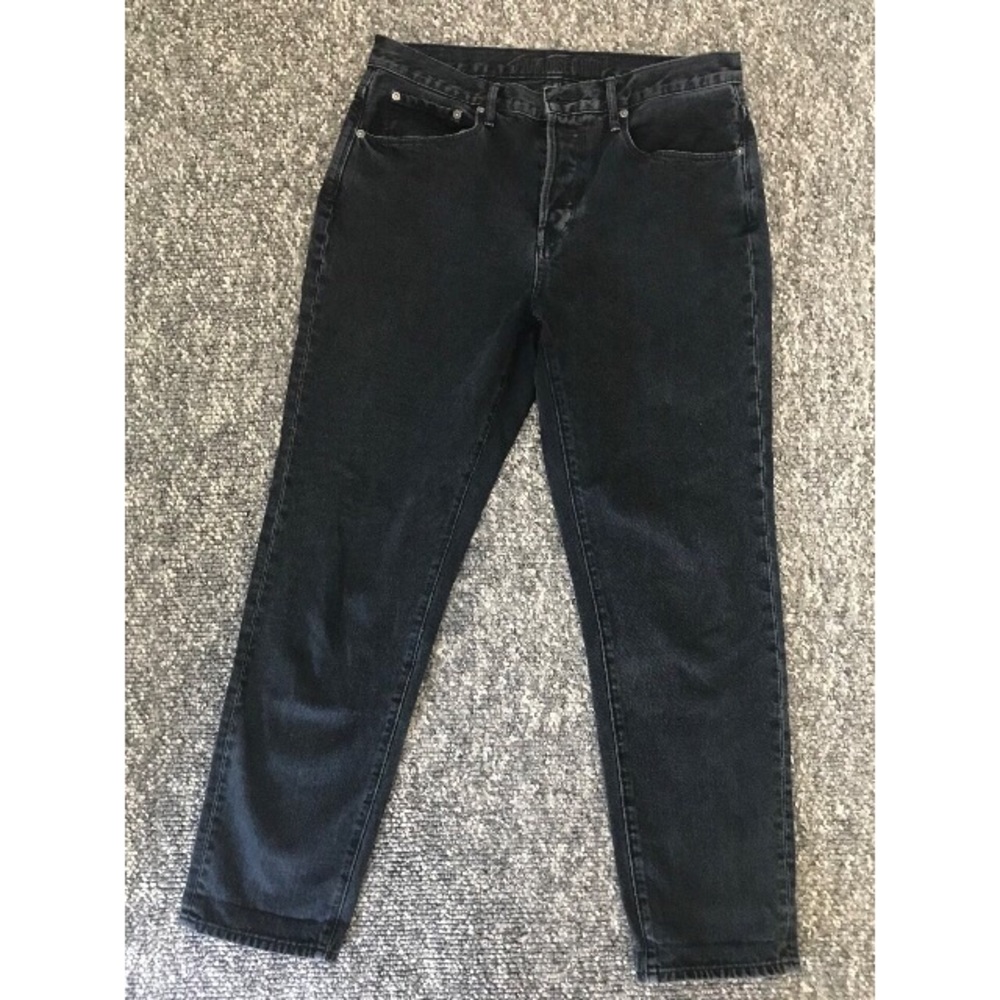 Aritzia Faded black mom jeans
